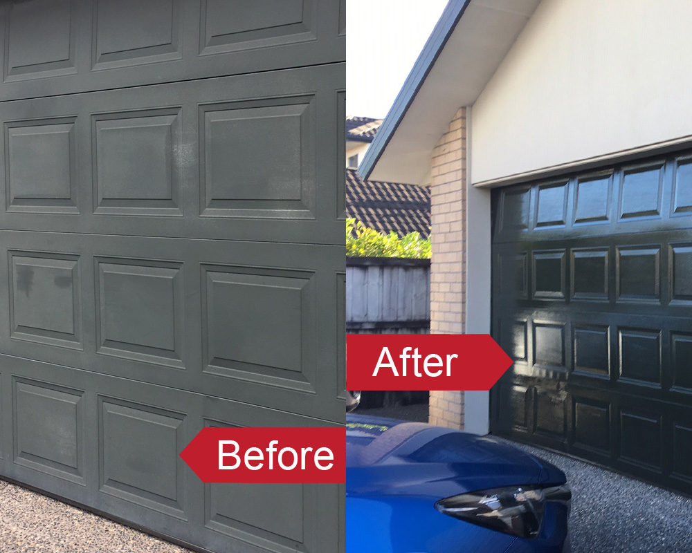 Restore faded garage doors with an Everbrite DIY Coating