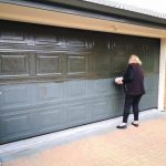So easy to apply Everbrite to restore and protect a faded garage door