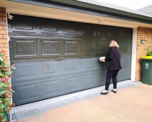 So easy to apply Everbrite to restore and protect a faded garage door