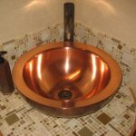 Copper sink protected woth ProtectaClear - will never tarnish