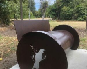 Rusted Corten Memorial is sealed with Everbrite Protective Coating