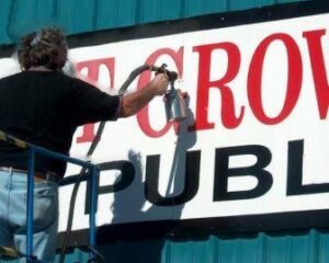 Restore faded signage with Everbrite Protective Coating and protect from UV damage